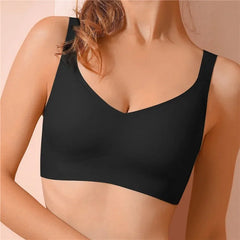 Seamless Anti-Sagging Wireless Bra – Large Size, Adjustable & Supportive