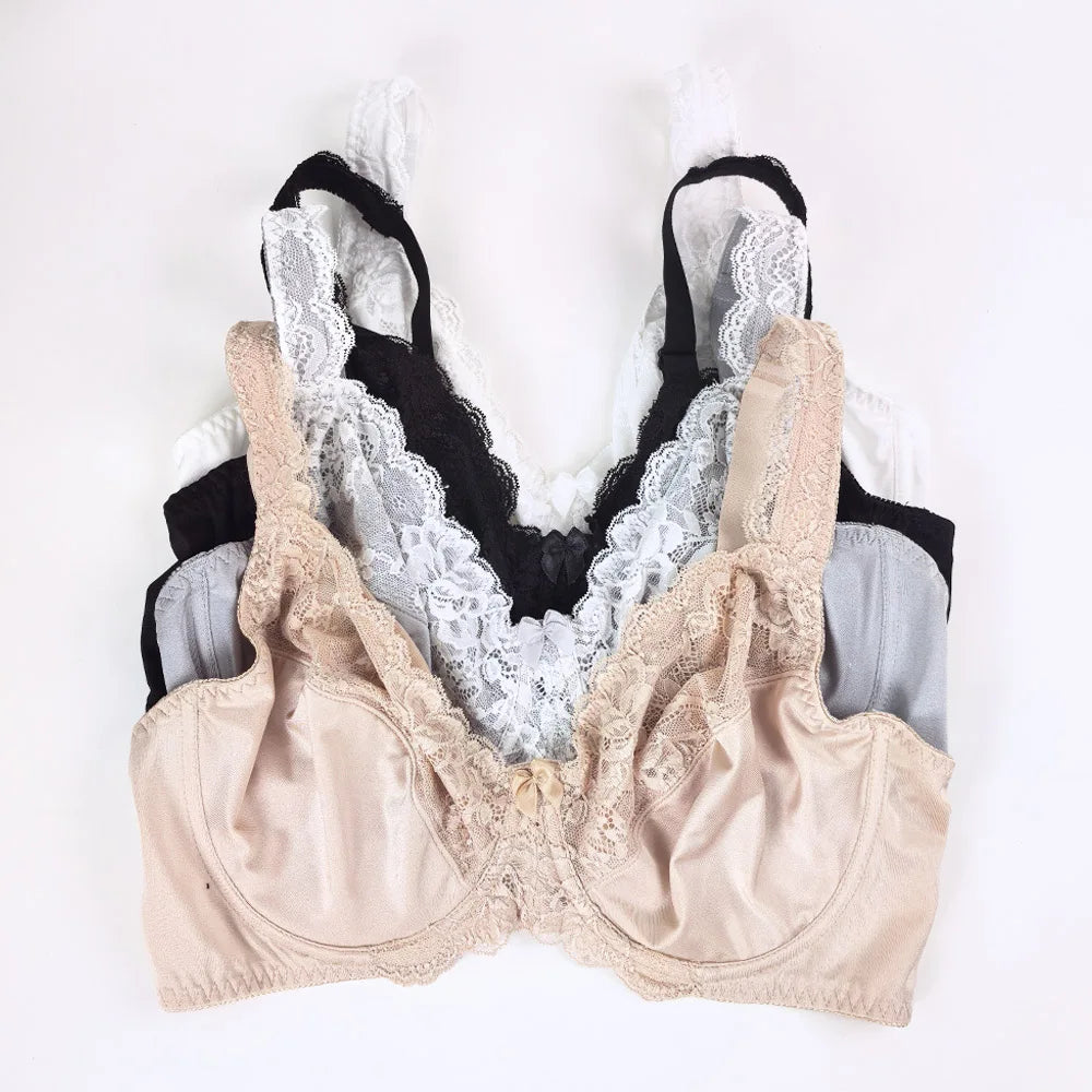 GraceLift Lace Minimiser Bra – Full Cup Plus Size Support (36C–50J)