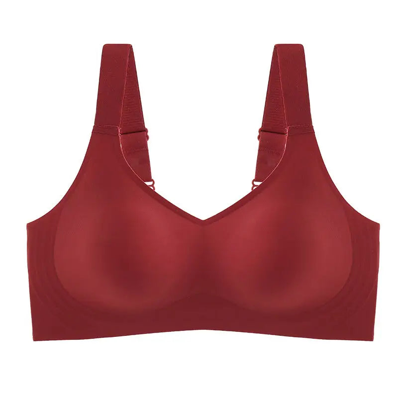 Seamless Wire-Free Push-Up Bra – Large Size, Soft Support & Adjustable Fit