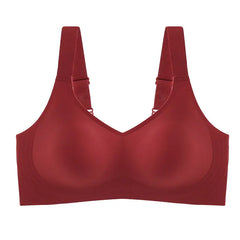 Seamless Wire-Free Push-Up Bra – Large Size, Soft Support & Adjustable Fit