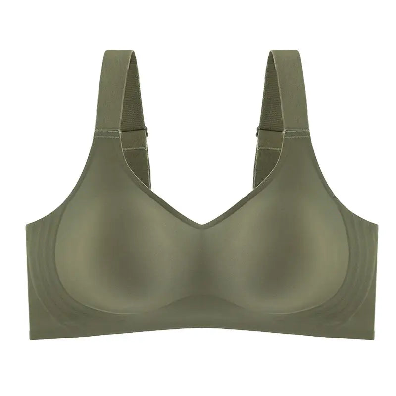 Seamless Wire-Free Push-Up Bra – Large Size, Soft Support & Adjustable Fit