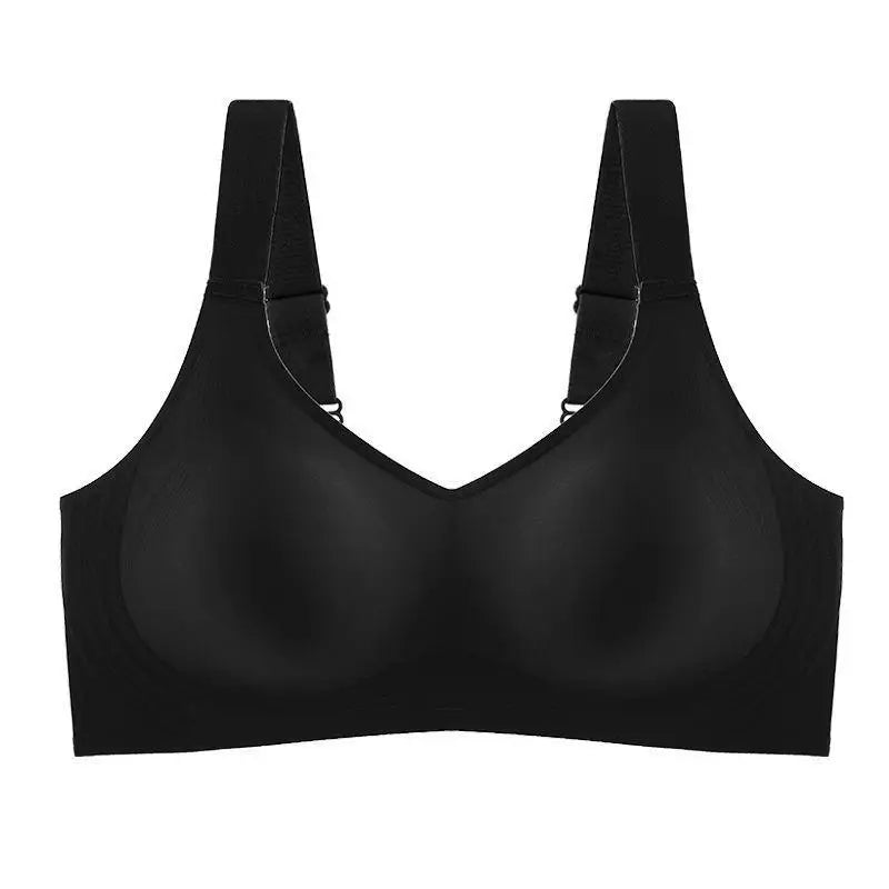 Seamless Anti-Sagging Wireless Bra – Large Size, Adjustable & Supportive