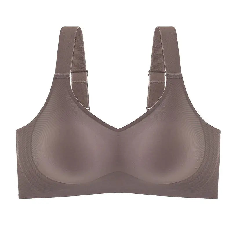 Seamless Wire-Free Push-Up Bra – Large Size, Soft Support & Adjustable Fit