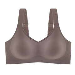 Seamless Wire-Free Push-Up Bra – Large Size, Soft Support & Adjustable Fit
