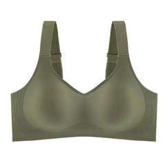 Seamless Anti-Sagging Wireless Bra – Large Size, Adjustable & Supportive
