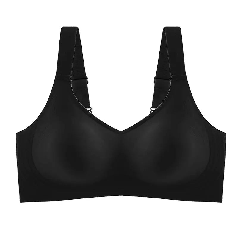 Seamless Wire-Free Push-Up Bra – Large Size, Soft Support & Adjustable Fit