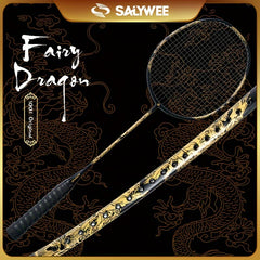 SALYWEE Ultra-Light Carbon Fiber Badminton Racket – 4U Professional Competition Racket