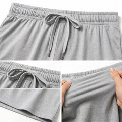 2 Pack Men's Cotton Lounge Bottoms Stretchable PJ Pants Durable Cosy