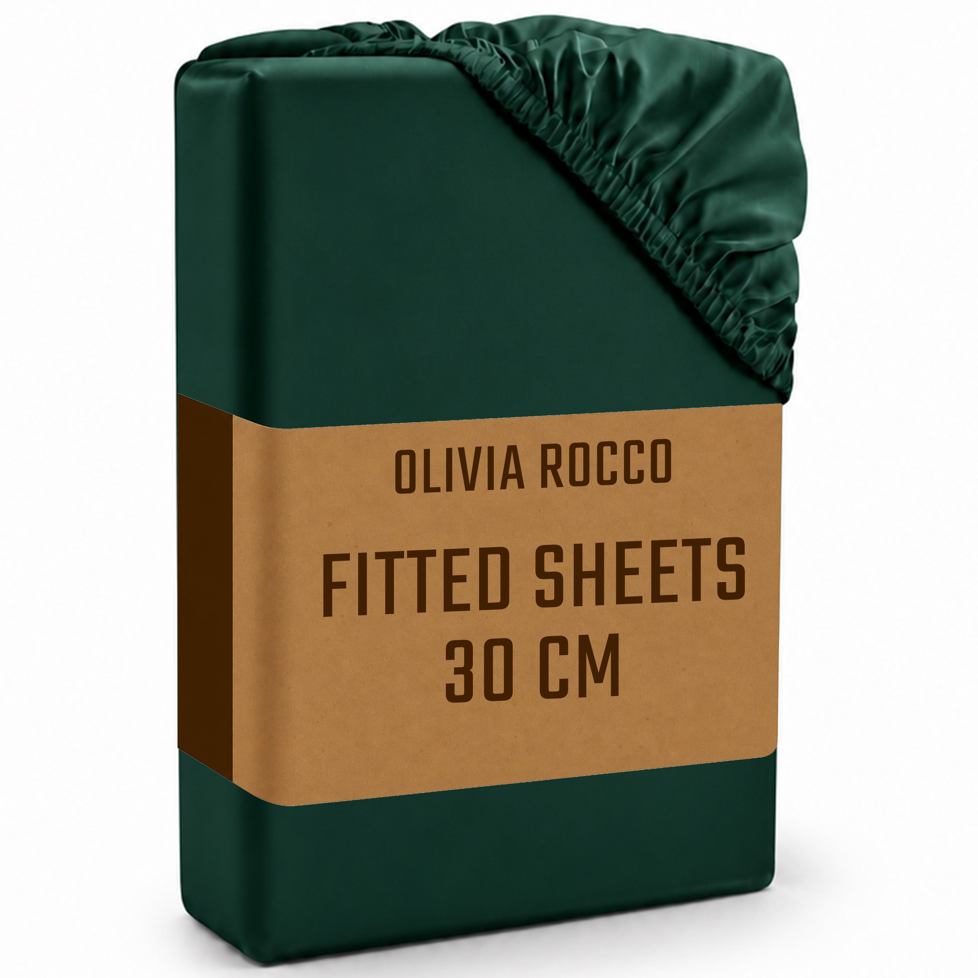 Olivia Rocco Plain Dye Polyester Fitted Sheet, 25cm Deep