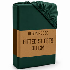 Olivia Rocco Plain Dye Polyester Fitted Sheet, 25cm Deep