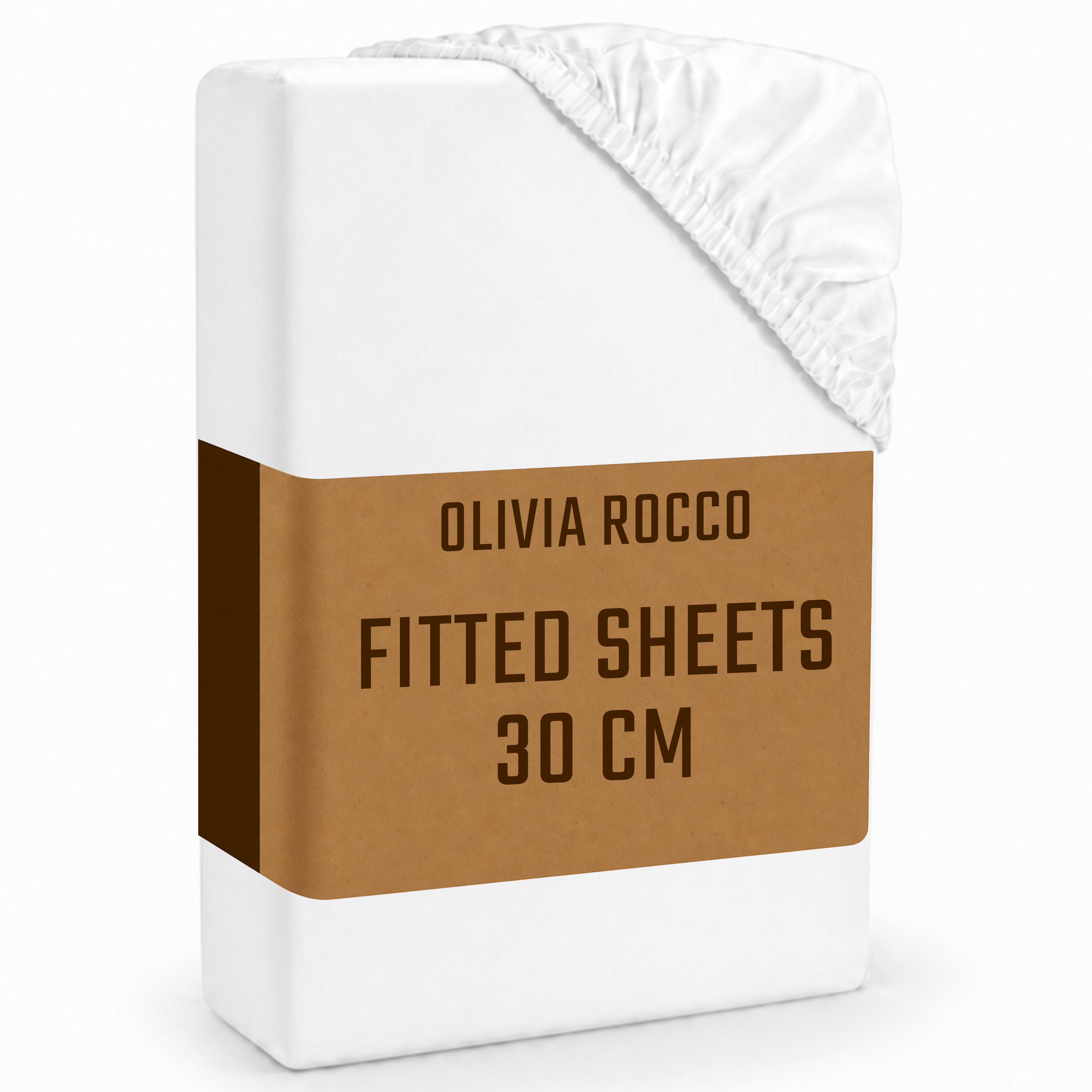 Olivia Rocco Plain Dye Polyester Fitted Sheet, 25cm Deep
