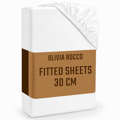 Olivia Rocco Plain Dye Polyester Fitted Sheet, 25cm Deep