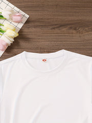 Girls' 7-Pack Heart Print Summer T-Shirts – Soft & Stylish