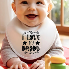 Personalised I Love My Daddy Baby Grow, Vest or Bib – Monochrome