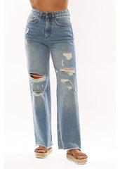Sisstrevolution Women's Blair High Waist Jeans, 100% Cotton Denim