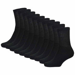 Kids' Athletic Socks Pack of 10 Pairs Cushioned Breathable Moisture-Wicking