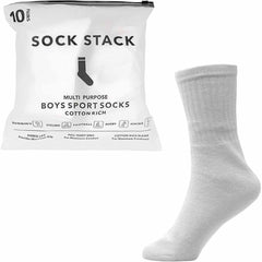 Kids' Athletic Socks Pack of 10 Pairs Cushioned Breathable Moisture-Wicking