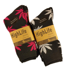 10 Pairs Ganja Leaf Cotton Rich Comfort Fit Socks Ultra Smooth Flat Toe Seam