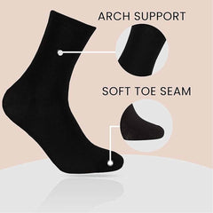 Women's Ankle Socks Black 10 Pairs Modal Cotton Breathable Moisture Wicking