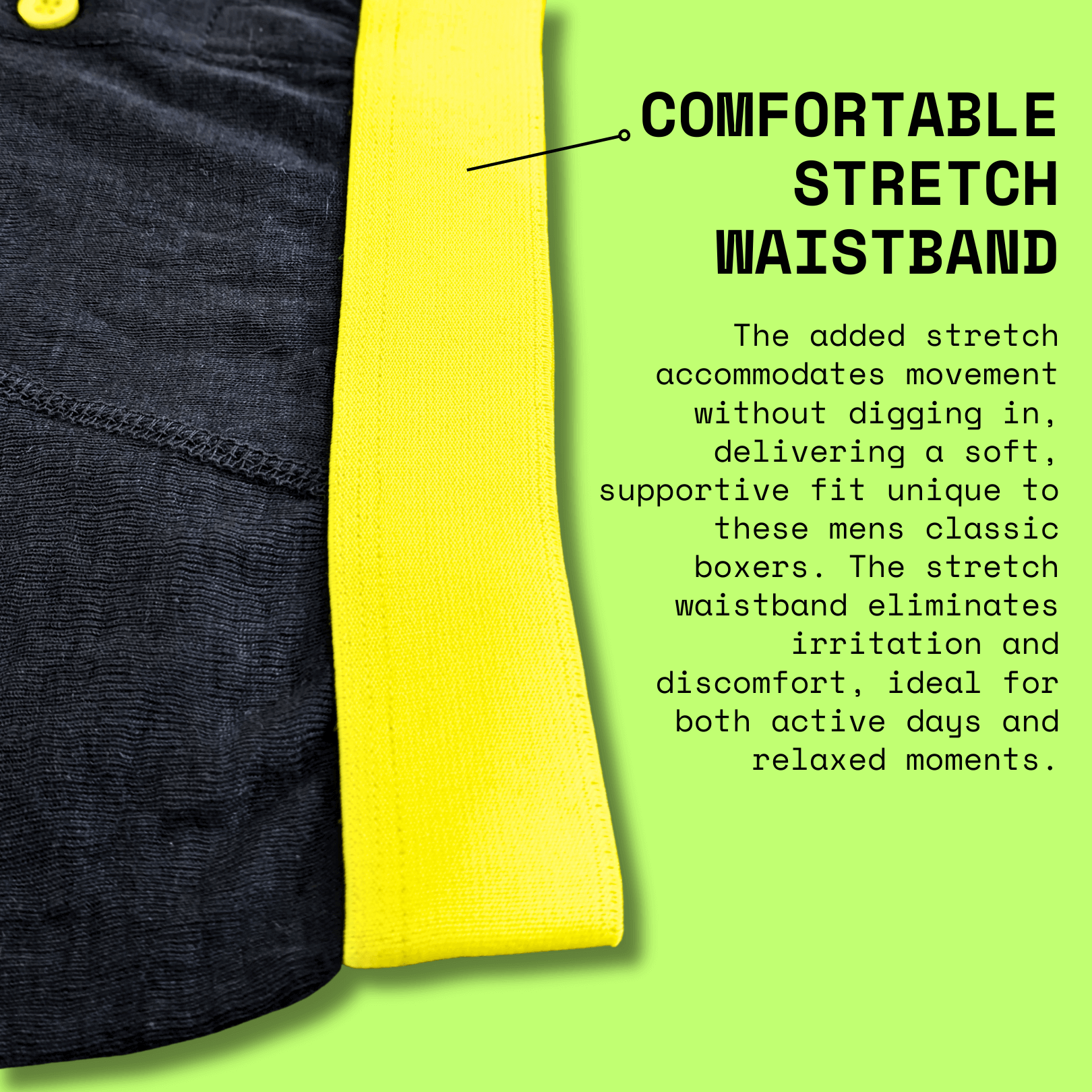 6 Pack Black Cotton Blend Boxer Shorts Men's Breathable Stretch Colorful