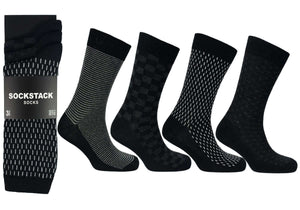 Men's Colourful Heel Toe Black Argyle Diamond Socks