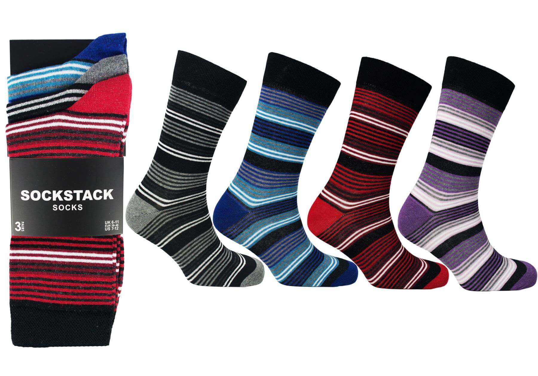 Men's Colourful Heel Toe Black Argyle Diamond Socks