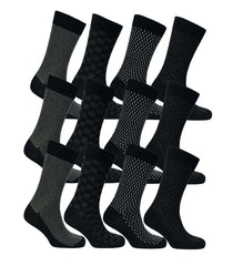 Men's Colourful Heel Toe Black Argyle Diamond Socks
