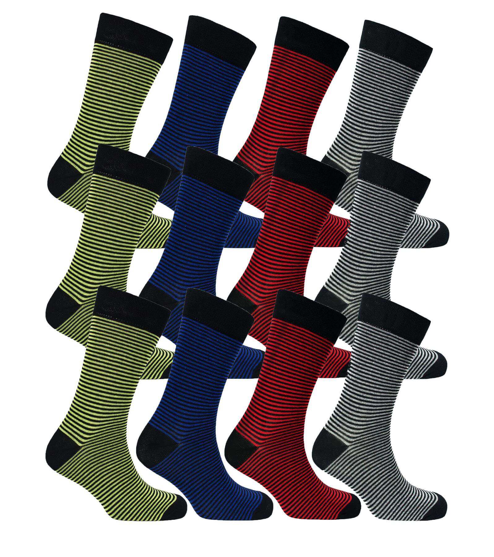 Men's Colourful Heel Toe Black Argyle Diamond Socks