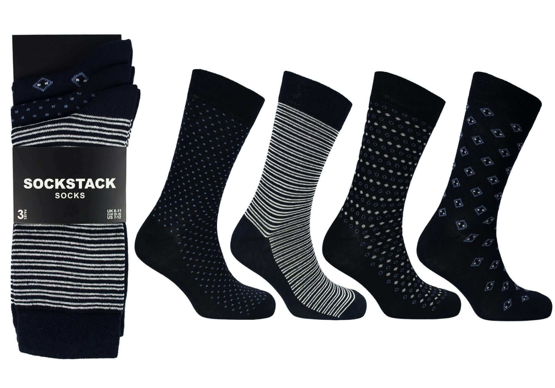 Men's Colourful Heel Toe Black Argyle Diamond Socks