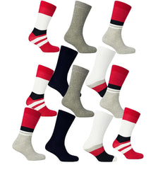 Men's Colourful Heel Toe Black Argyle Diamond Socks