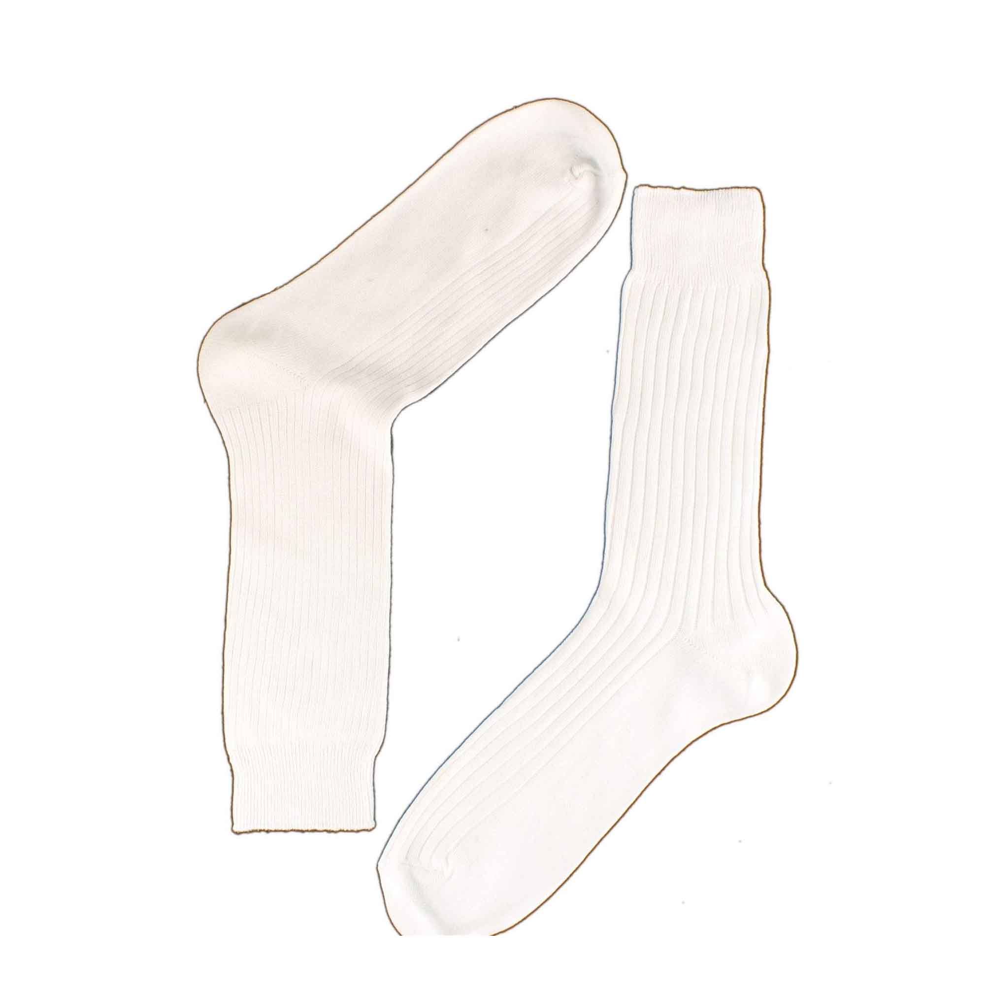 Men's 12 Pairs Seamless Toe Dress Socks 100% Cotton Ribbed Moisture-Wicking