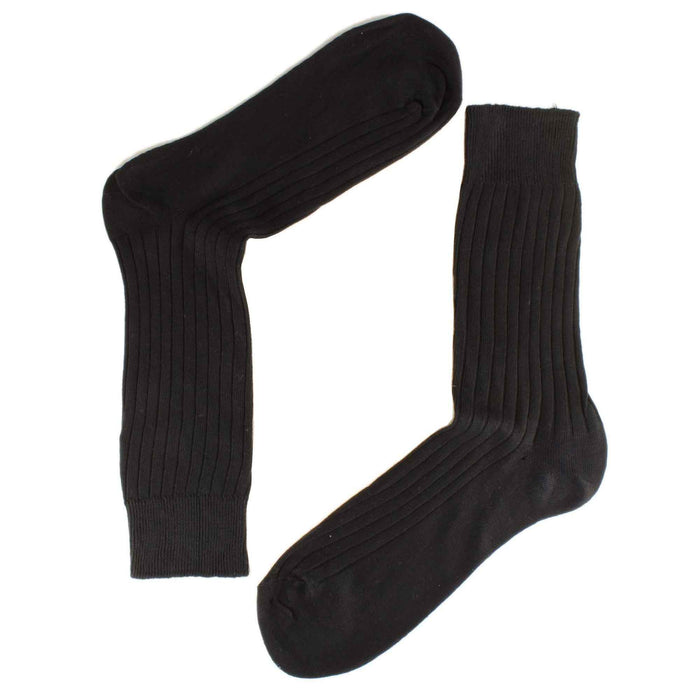 Men's 12 Pairs Seamless Toe Dress Socks 100% Cotton Ribbed Moisture-Wicking, image 2