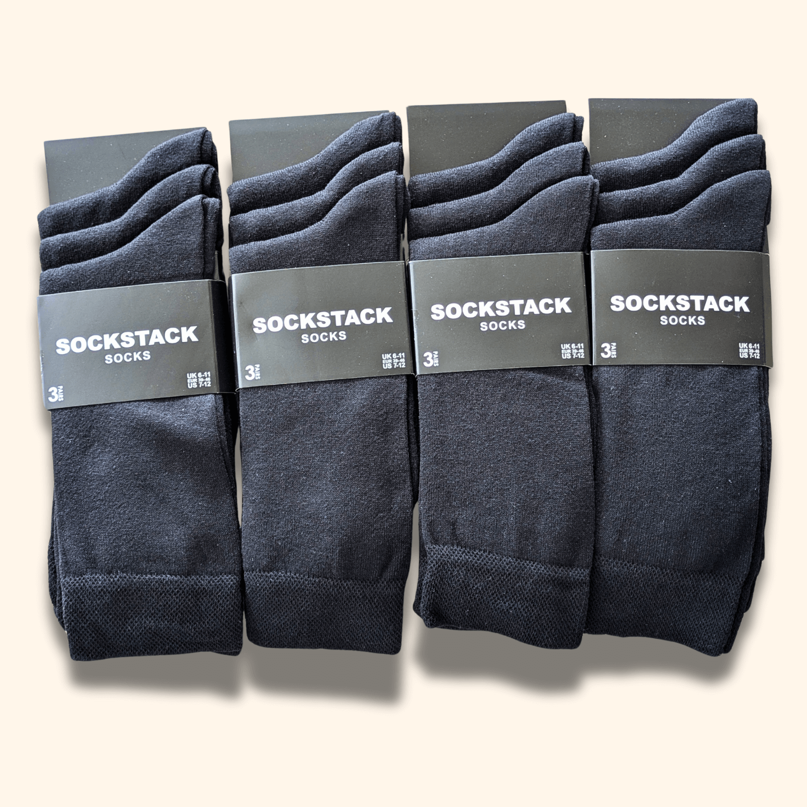 Men's Socks 12 Pairs Cotton Colorful Heel Toe Black Argyle Diamond Easycare