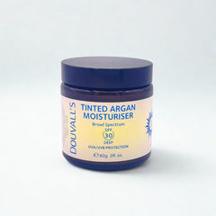 Tinted Argan Moisturiser SPF30 60ml – Mineral Tinted Sunscreen, Three Shades