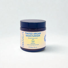 Tinted Argan Moisturiser SPF30 60ml – Mineral Tinted Sunscreen, Three Shades
