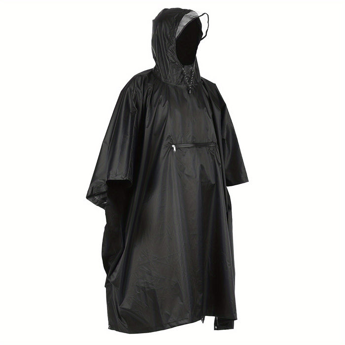 LIXADA Waterproof Hooded Rain Poncho, Outdoor Raincoat with Cycle Cover