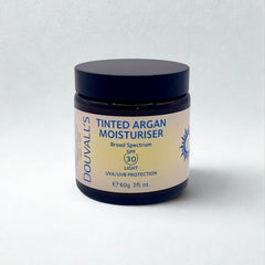 Tinted Argan Moisturiser SPF30 60ml – Mineral Tinted Sunscreen, Three Shades