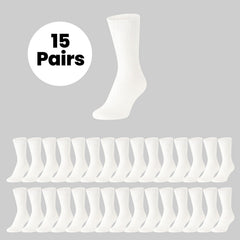 Men's Cotton Rich Performance Sport Socks 15 Pairs UK 6-11 Black Grey White