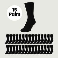 Men's Cotton Rich Performance Sport Socks 15 Pairs UK 6-11 Black Grey White