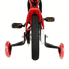 OUKANING 12-Inch Kids' Bicycle – Sturdy Red Bike with Dual Brakes & Training Wheels