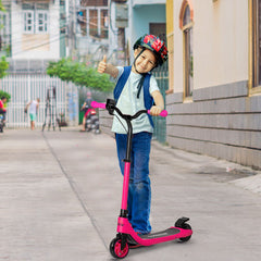HOMCOM 120W Kids' Electric Scooter – Adjustable Height & Battery Display