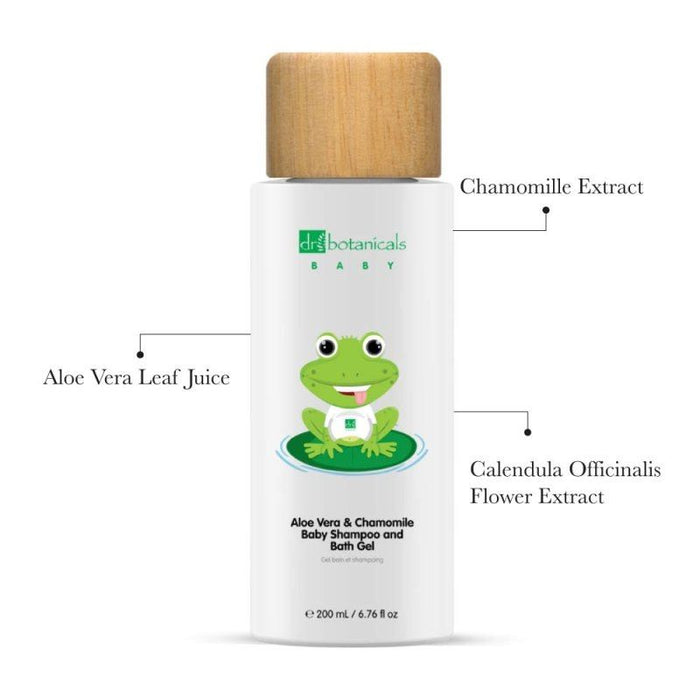 Aloe Vera & Chamomile Baby Shampoo & Bath Gel 200ml, image 2