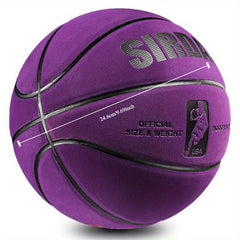 Official Size 7 Purple Basketball – High-Elasticity & Soft Touch