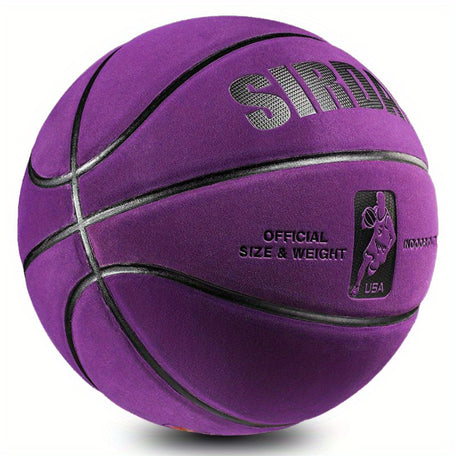Official Size 7 Purple Basketball – High-Elasticity & Soft Touch