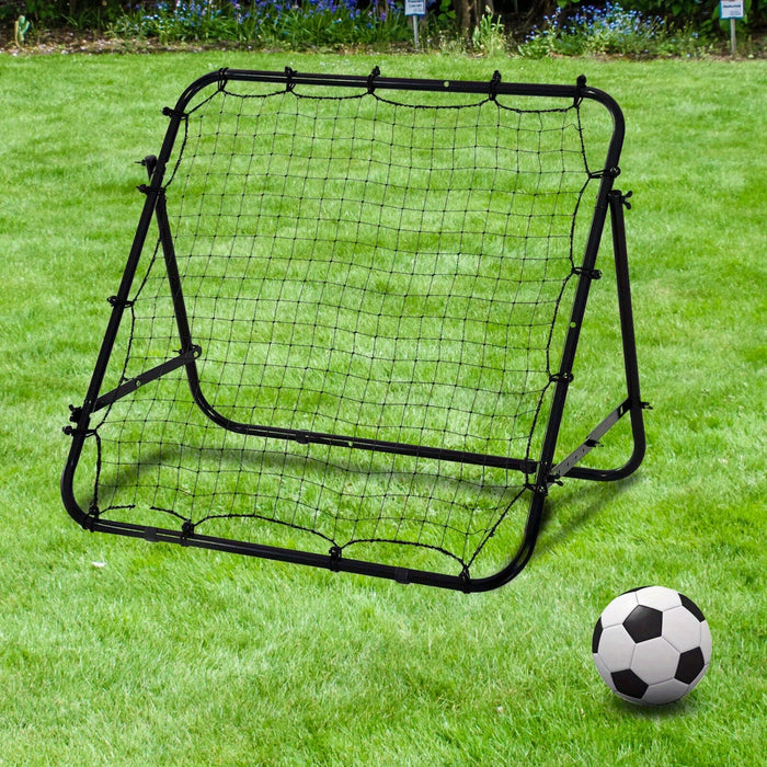 Black Rebounder Net, Adjustable Soccer Kickback Training Goal, image 2