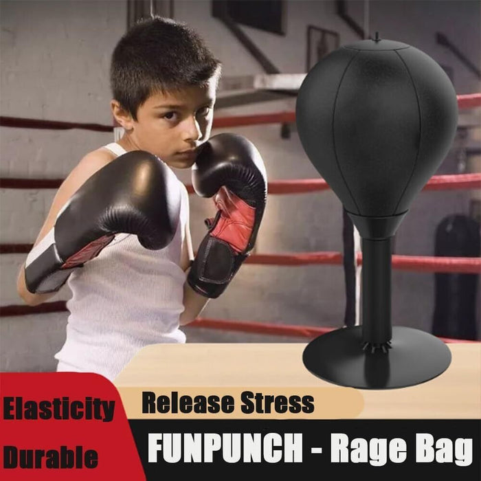 Relaxing Desktop Boxing Speed Ball, Stress-Relief Punching Bag with Suction Cup, image 2