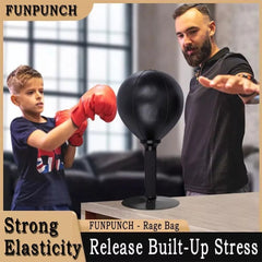 Relaxing Desktop Boxing Speed Ball – Stress-Relief Punching Bag with Suction Cup
