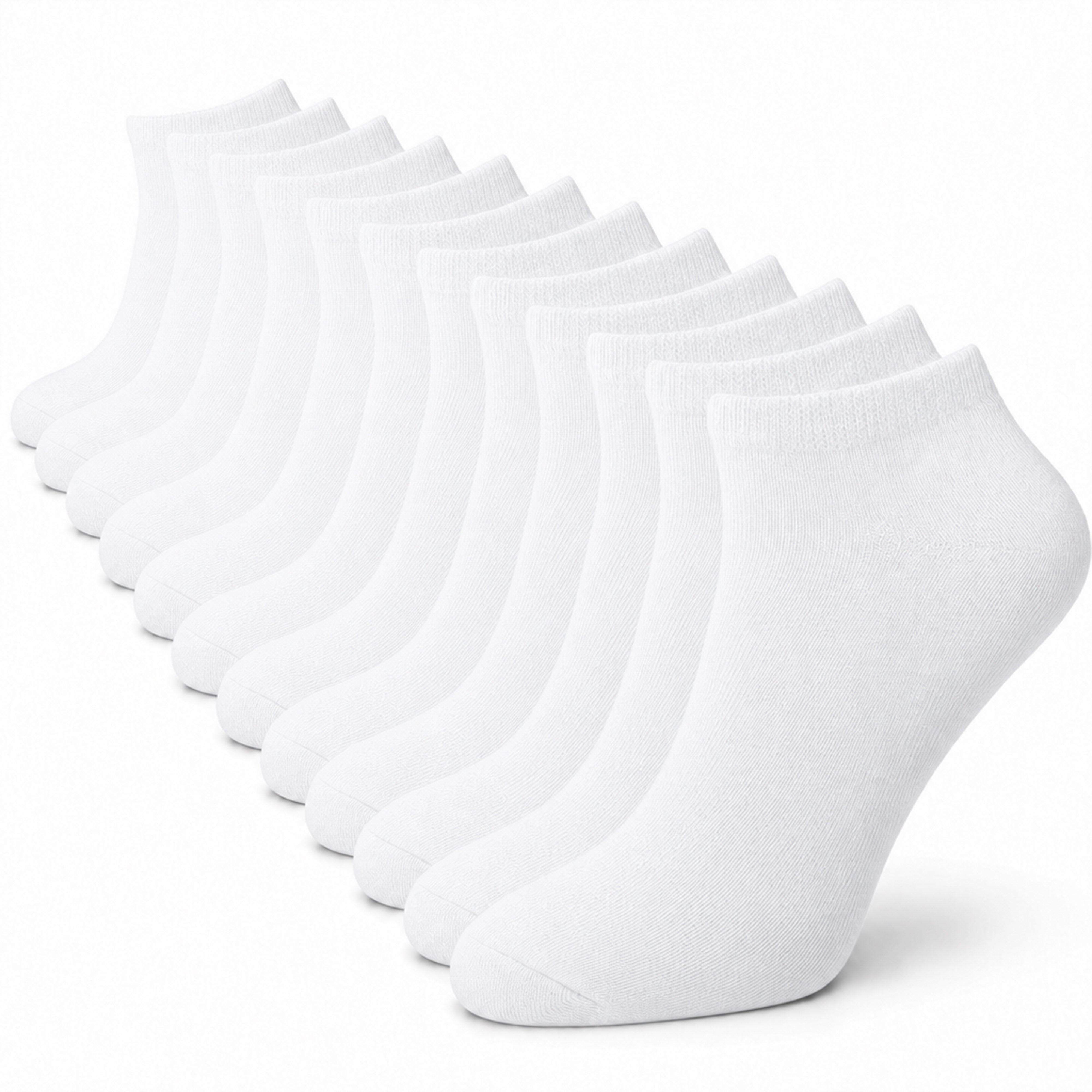 Men's Trainer Socks 12 Pairs Breathable Cotton Blend Arch Support Anti Crimping