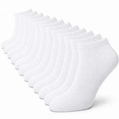 Men's Trainer Socks 12 Pairs Breathable Cotton Blend Arch Support Anti Crimping