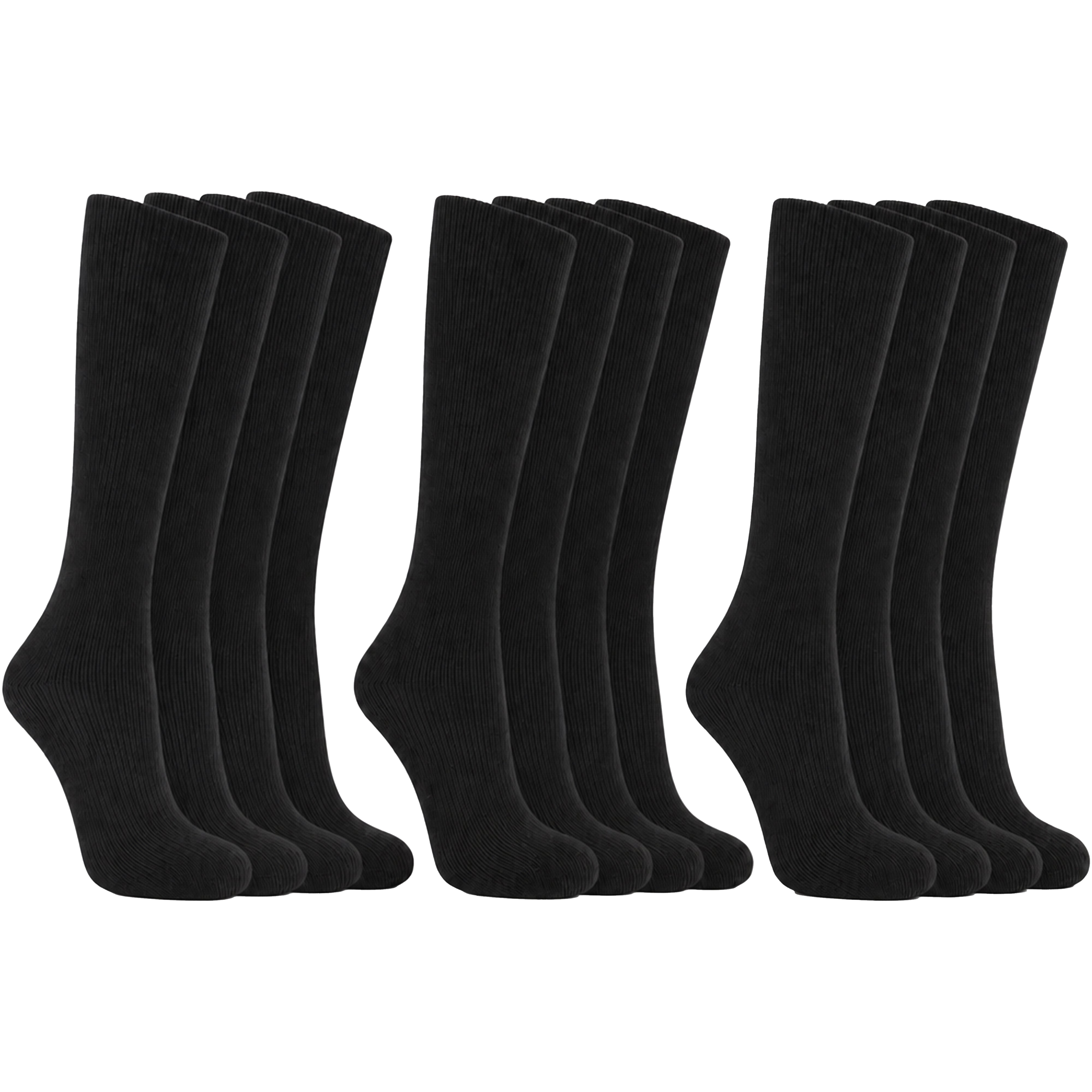 Men's 100% Cotton Moisture-Wicking Antibacterial Dress Work Socks 12 Pairs